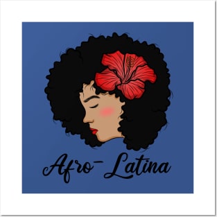 Pride Latina Afro Queen hispanic columbian gift idea present Posters and Art